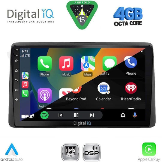 Digital IQ Car Audio System for Nissan Navara 1998-2004 Bluetooth USB WiFi GPS Apple CarPlay Android Auto with 10" Touch Screen