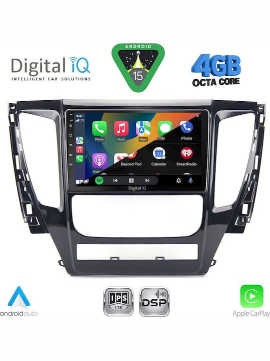 Digital IQ Car Audio System for Mitsubishi Pajero 2013-2020 Bluetooth USB WiFi GPS Apple CarPlay Android Auto with 9" Touch Screen