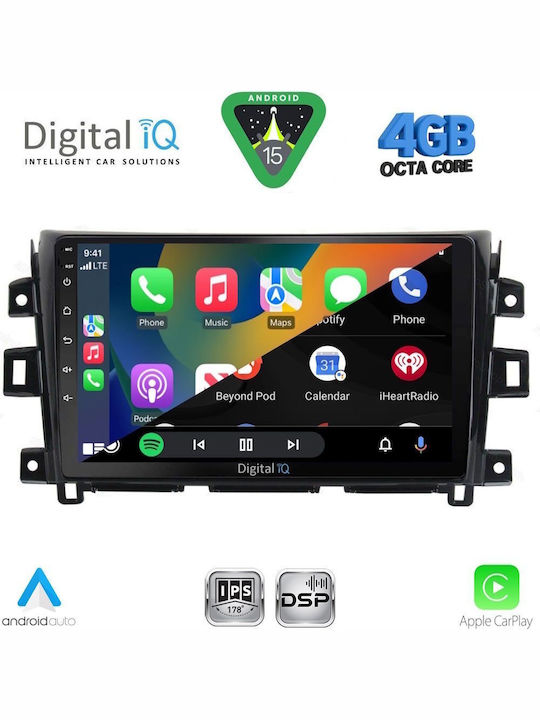 Digital IQ Car Audio System for Nissan Navara 2016 (Bluetooth/USB/WiFi/GPS/Apple CarPlay/Android Auto) with 10" Touch Screen