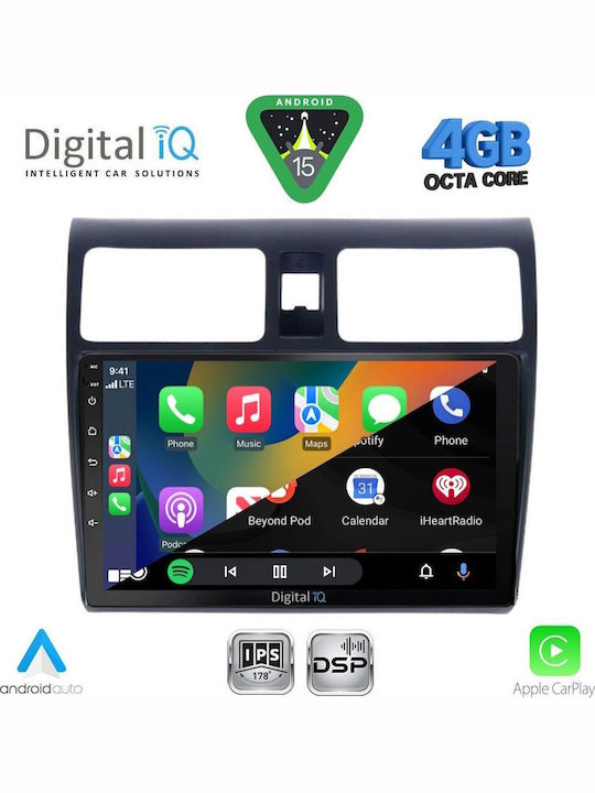 Digital IQ Car Audio System for Suzuki Swift 2005-2011 Bluetooth USB WiFi GPS Apple CarPlay Android Auto with 10" Touch Screen