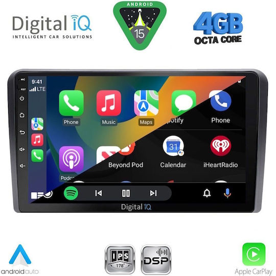 Digital IQ Ηχοσύστημα Αυτοκινήτου για Mitsubishi Outlander 2001-2005 (Bluetooth/USB/WiFi/GPS/Apple-Carplay/Android-Auto) με Οθόνη Αφής 9"