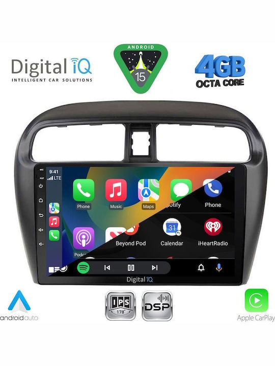 Digital IQ Car Audio System for Mitsubishi Space Star 2013-2020 (Bluetooth/USB/WiFi/GPS/Apple CarPlay/Android Auto) with 9" Touch Screen