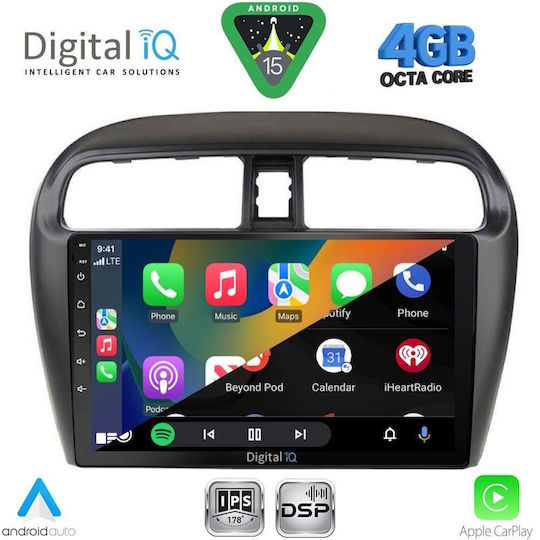 Digital IQ Car Audio System for Mitsubishi Space Star 2013-2020 (Bluetooth/USB/WiFi/GPS/Apple CarPlay/Android Auto) with 9" Touch Screen