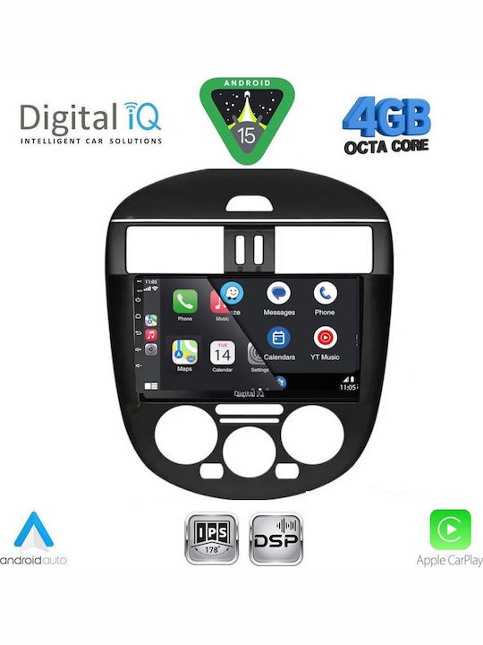 Digital IQ Car Audio System for Nissan Tiida 2013-2023 with A/C Bluetooth USB WiFi GPS Apple CarPlay Android Auto with 9" Touch Screen