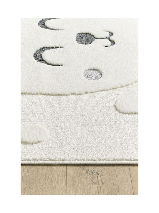 SteweHome Детски Килим Памучен Бежов С Метър Ширина 140см 140x200см