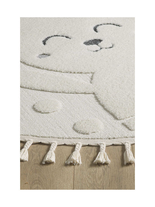 SteweHome Covor Pentru Copii Din Bumbac Bej Tăiat La Dimensiune Lățime 160cm 160x160cm