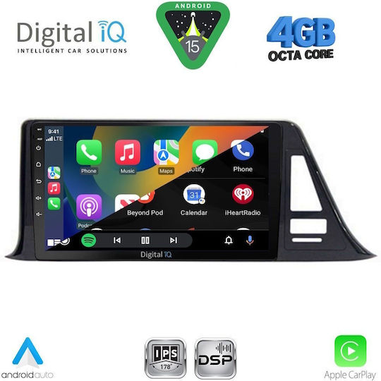 Digital IQ Ηχοσύστημα Αυτοκινήτου για Toyota C-HR 2017-2023 (Bluetooth/USB/WiFi/GPS/Apple-Carplay/Android-Auto) με Οθόνη Αφής 9"