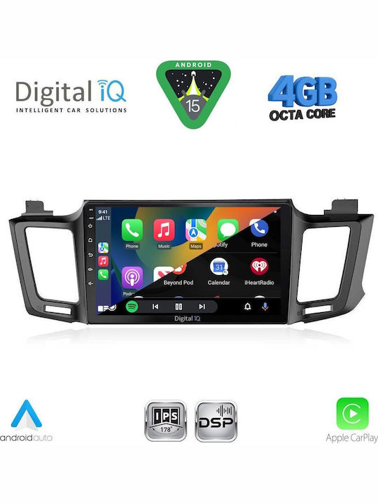Digital IQ Car Audio System for Toyota RAV 4 2013-2019 Bluetooth USB WiFi GPS Apple CarPlay Android Auto with 10" Touch Screen
