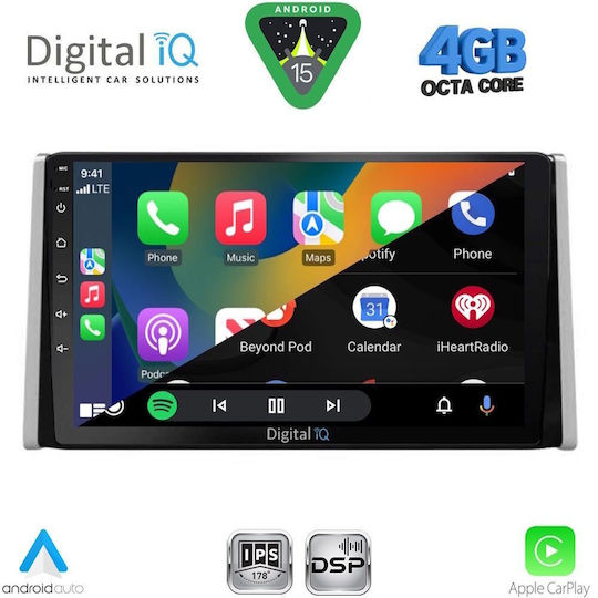 Digital IQ Car Audio System for Toyota RAV 4 2019 (Bluetooth/USB/WiFi/GPS/Apple CarPlay/Android Auto) with 10" Touch Screen