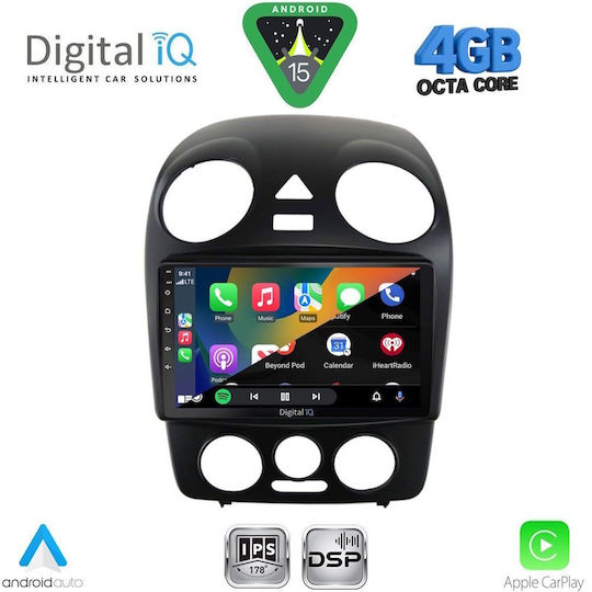 Digital IQ Car Audio System for Volkswagen Beetle 2004-2011 Bluetooth USB WiFi GPS Apple CarPlay Android Auto with 9" Touch Screen