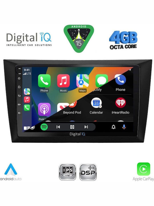 Digital IQ Car Audio System for Volkswagen Golf 2009-2012 with Clima (Bluetooth/USB/WiFi/GPS/Apple CarPlay/Android Auto) with 9" Touch Screen