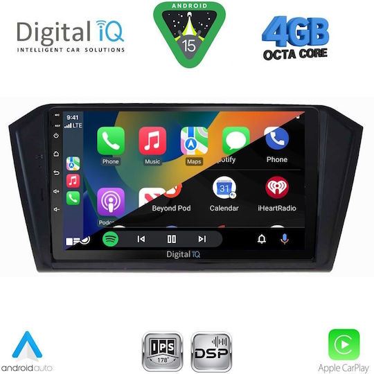 Digital IQ Ηχοσύστημα Αυτοκινήτου για Volkswagen Passat 2016-2022 με Clima (Bluetooth/USB/WiFi/GPS/Apple-Carplay/Android-Auto) με Οθόνη Αφής 10"
