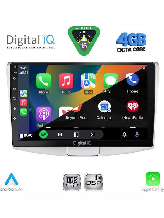 Digital IQ Car Audio System for Volkswagen Passat 2010-2015 with Clima (Bluetooth/USB/WiFi/GPS/Apple CarPlay/Android Auto) with 10" Touch Screen