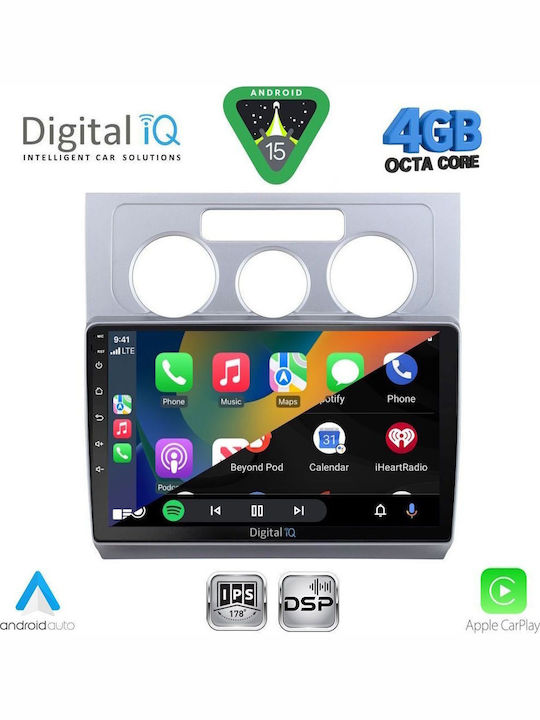 Digital IQ Auto-Audiosysteme für Volkswagen Touran 2003-2010 mit A/C Bluetooth USB Eingebautes Wi-Fi / 3G GPS Apple CarPlay Android Auto mit Touchscreen 10 Zoll