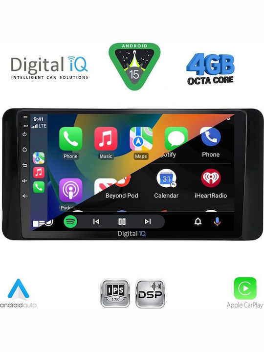 Digital IQ Car Audio System for Toyota Land Cruiser 2023 Bluetooth USB WiFi GPS Apple CarPlay Android Auto with 10" Touch Screen