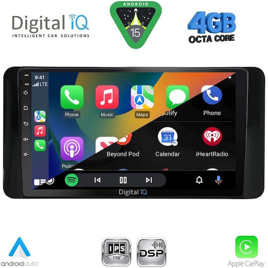Digital IQ Car Audio System for Toyota Land Cruiser 2023 Bluetooth USB WiFi GPS Apple CarPlay Android Auto with 10" Touch Screen