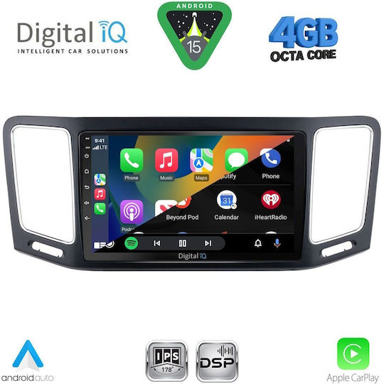 Digital IQ Ηχοσύστημα Αυτοκινήτου για Volkswagen Sharan 2011-2023 (Bluetooth/USB/WiFi/GPS/Apple-Carplay/Android-Auto) με Οθόνη Αφής 9"