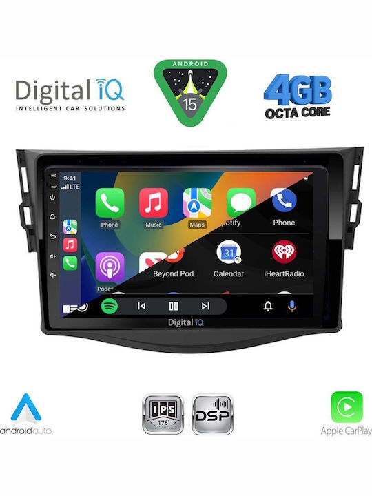 Digital IQ Car Audio System for Toyota RAV 4 2006-2012 Bluetooth USB WiFi GPS Apple CarPlay Android Auto with 9" Touch Screen