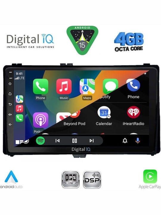 Digital IQ Car Audio System for Toyota Auris / Aygo X / Corolla 2017-2019 (Bluetooth/USB/WiFi/GPS/Apple CarPlay/Android Auto) with 9" Touch Screen
