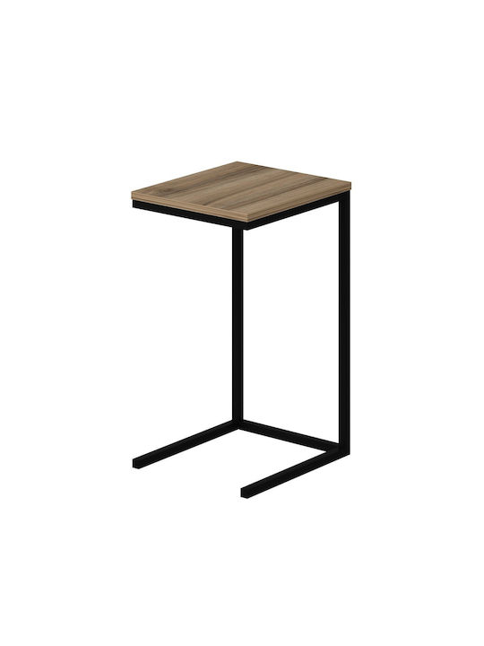Rectangular Side Table Devona Wooden Brown W40xL35xH65cm