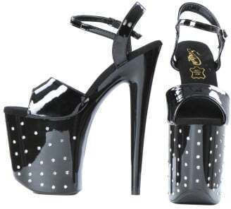 Sandale Platformă Stiletto Cu Strasuri Toc 19,5 Cm Platformă 10 Cm S9228