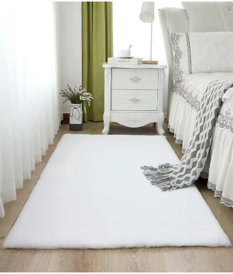 SteweHome Детски Килим Бял 100x260см