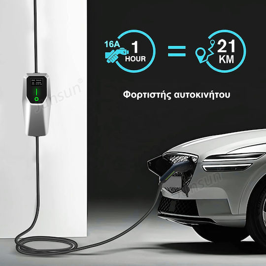 Junsun Încărcător Portabil Trei Faze 11kW cu Cablu Încorporat 6m Tipul 2