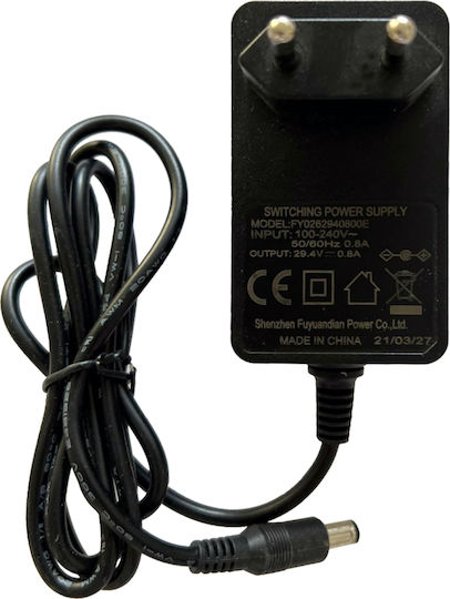 Ryde Super Teen Elektroroller Ladegerät Eingang 0,8 A Ausgang 29,4 V 0,8 A DC 2,1 mm Buchse