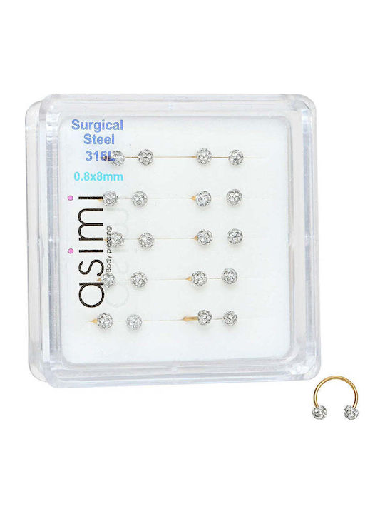 Asimi Body Piercing Σκουλαρίκι Κρικάκι Μύτης 8 x 2.9mm Asimi Body Piercing Σκουλαρίκι Κρικάκι Μύτης 8 x 2.9mm