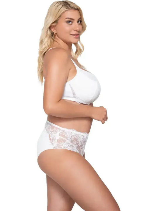 Balconette White Sutien cu Baloane
