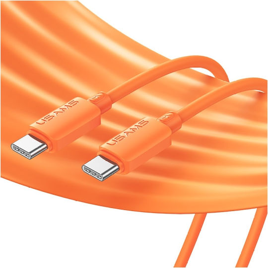 Usams USB 2.0 Cable USB-C Male - USB-C 30W Orange SJ788USB03