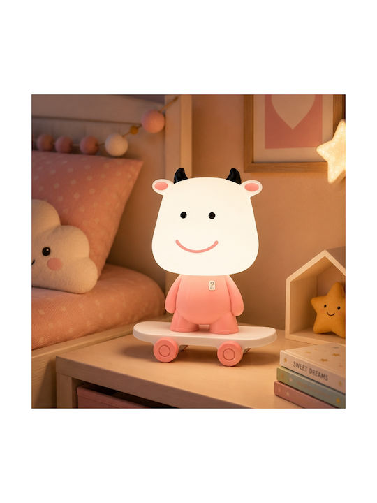 My Home Luxury LED Kinder Tischlampe Rosa 29,5x18,5x15cm