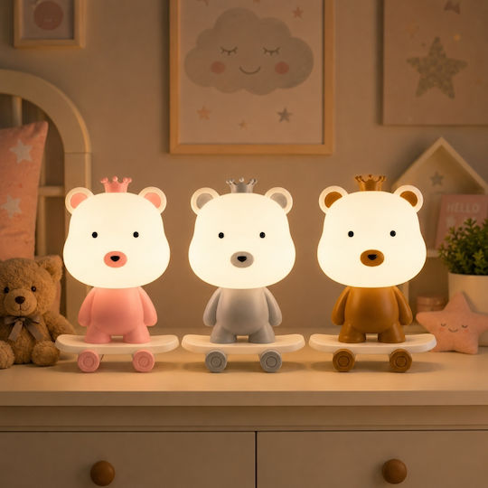 My Home Luxury Led Kids Decorative Lamp Brown 29.5x18.5x15cm