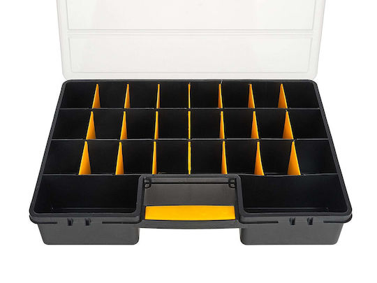 Geko Organizator Pentru Compartimente de Scule cu Divizoare Reglabile Transparent 46x33x7.5cm