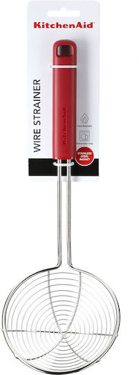 Kitchenaid Lingură Joasă Cu Găuri Inox Roșie 35.5cm
