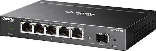 TP-LINK ES206X-M2 Managed L2 PoE Switch with 5 Ethernet Ports and 1 SFP Port