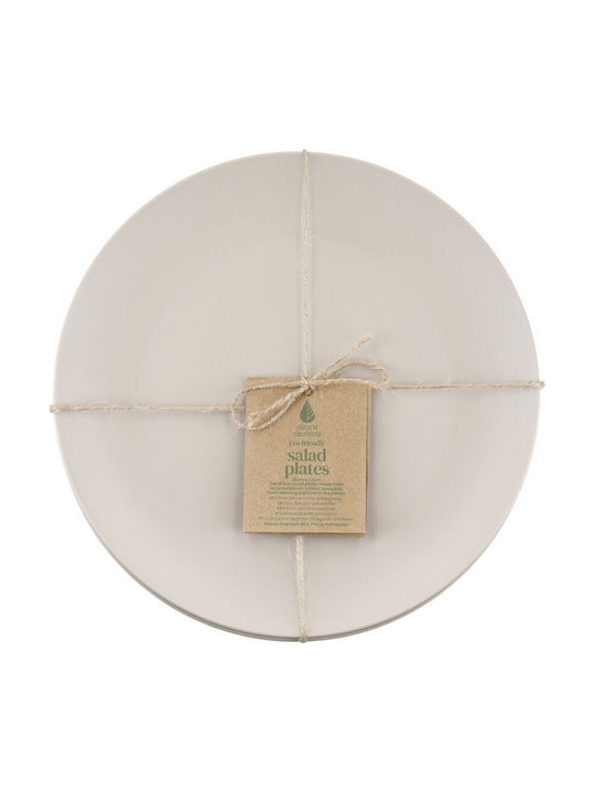 Natural Elements Placă Joasă Din Plastic Bej Cu Diametrul 20cm 4 Bucăți