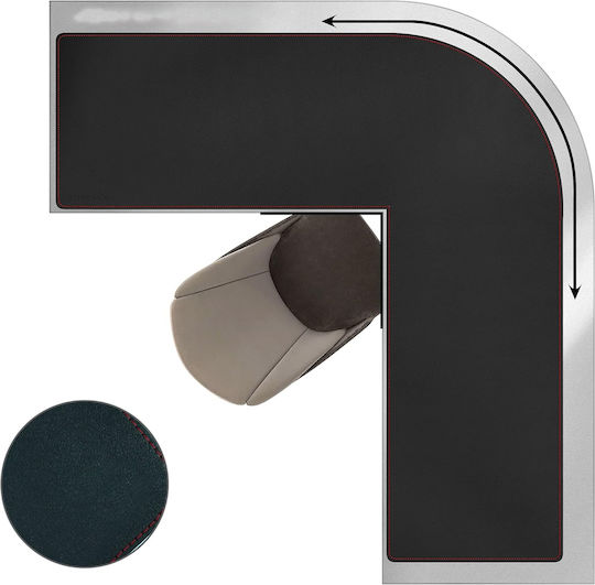 Perna De Mouse Zoresyn Formă L 140+137 X40 Cm Mare Negru