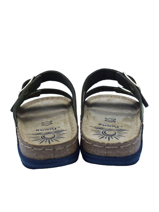 Leather Women's Anatomic Green Sandals
