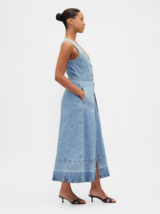 Maxi Рокля-Риза Деним Medium Wash