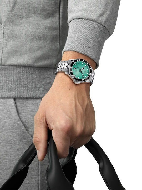 Tissot T-sport Seastar 1000 Men's Watch 40mm Battery with Silver Metal Bracelet