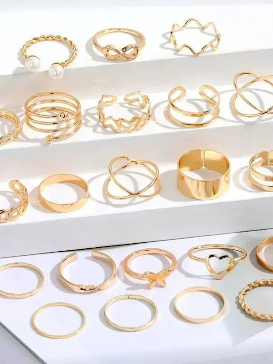 Set Gold Plated Rings