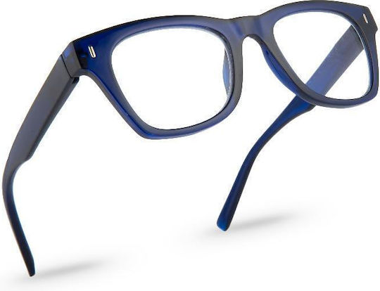 Nordic Vision Damen Lesebrillen +3.00 in Hellblau Farbe