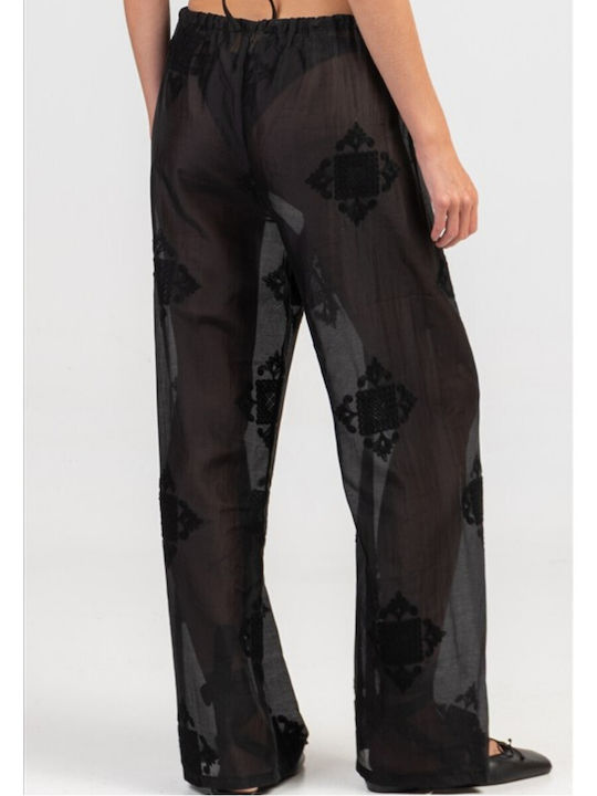 Women's Pantaloons with Rubber Band Black