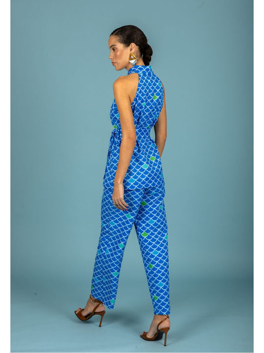 Women's Pantaloons in Loose Fit Blue