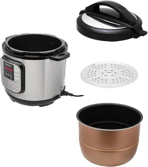 Sogo Multi-Function Cooker 1000W with 6L Capacity Silver