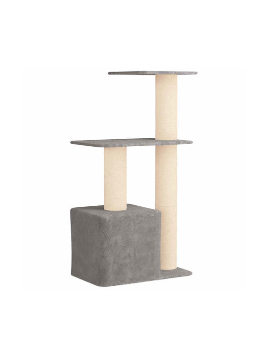 vidaXL Scratching Post Cat Tree Gray 69x43x133 cm