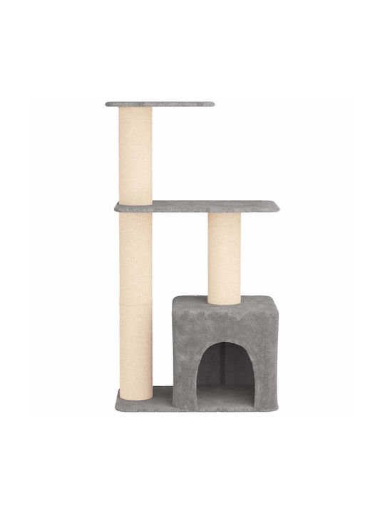 vidaXL Scratching Post Cat Tree Gray 69x43x133 cm