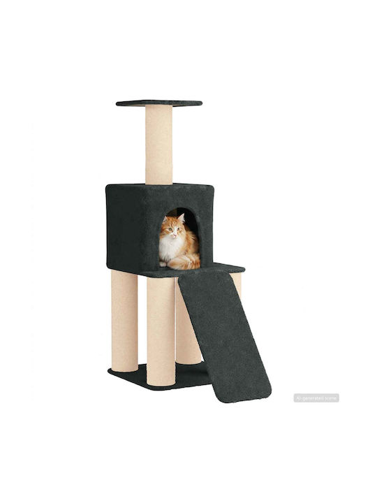 vidaXL Scratching Post Cat Tree Gray 56x95x146 cm