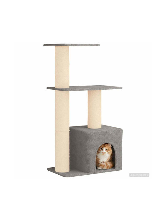 vidaXL Scratching Post Cat Tree Gray 69x43x133 cm
